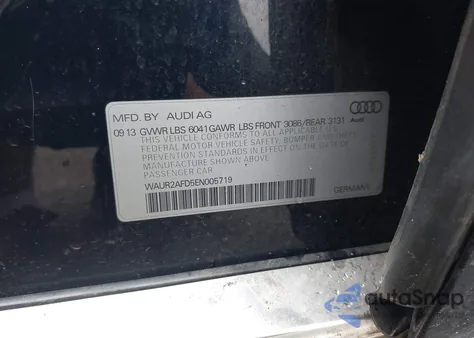 2014 Audi A8 L 4.0T из США, поврежденный, VIN WAUR2AFD5EN005719